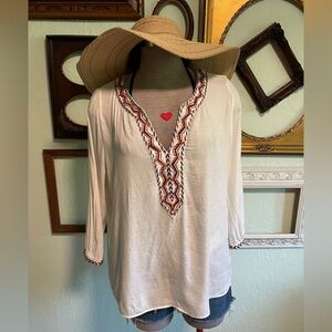 Zara Basic Embroidered Beaded Tunic